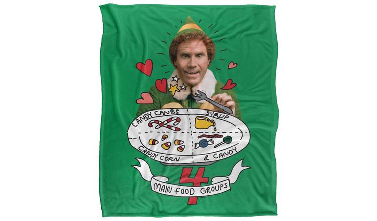 Elf 4 Main Food Groups Soft Touch Blanket - 147cm x 91cm