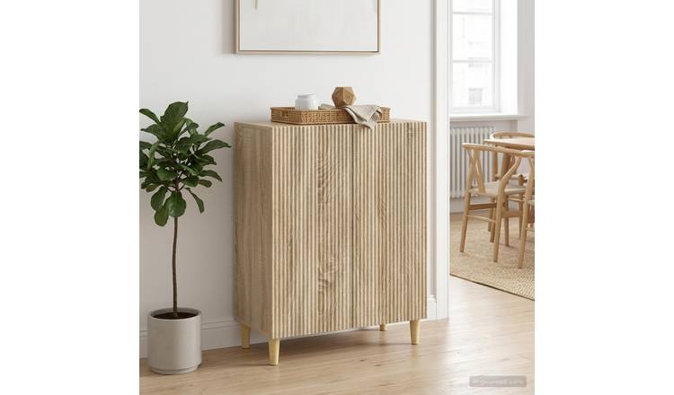 Walplus 2 Door Rectangular Sideboard - Sonoma Oak - 66 x 34.5 x 90 cm