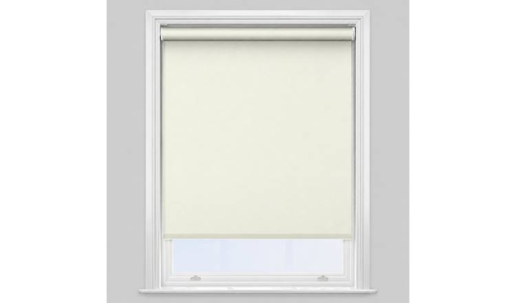 New Edge Blinds Cream Water Resistant Blackout Roller Blinds - 240cm x 160cm