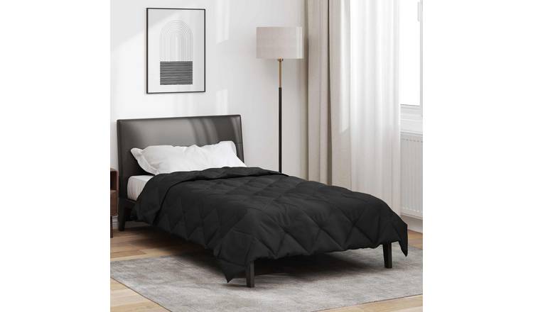 Walplus Full Year Duvet Microfibre - Black - 155 x 220 cm