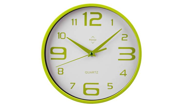 Orsina Anson Plastic Wall Clock - Green and White