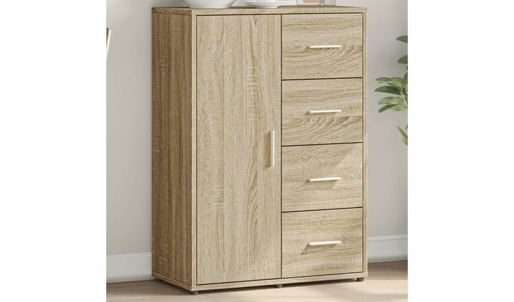 Walplus Engineered Wood Buffet Sideboard - Sonoma Oak - 60 x 31 x 84 cm