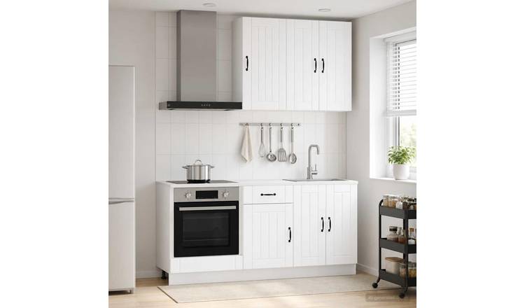 Walplus 5 Piece Engineered Wood Kitchen Unit Set - White
