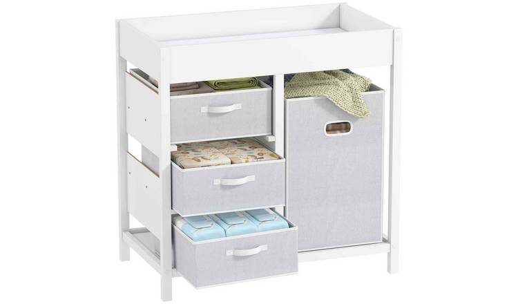 AIYAPLAY 0-12 Months Infant Care Station Baby Changing Table – White
