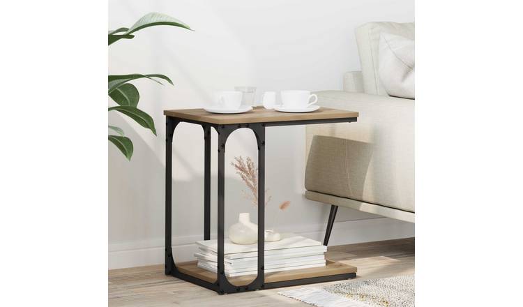 Walplus 1 Shelf Engineered Wood Side Table - Oak - 50 x 35 x 52 cm