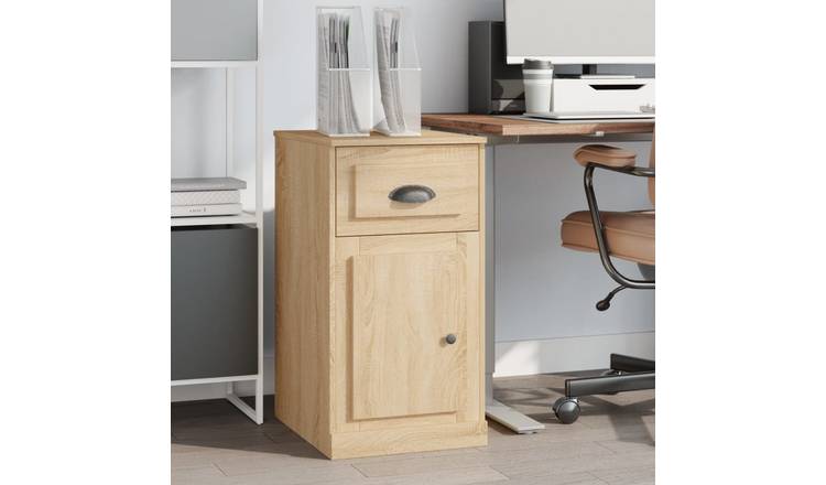 Walplus Engineered Wood 1 Drawer Cabinet - Light Oak - 40 x 50 x 75 cm