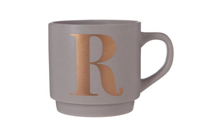 Orsina Signet R Monogram Mug – Grey