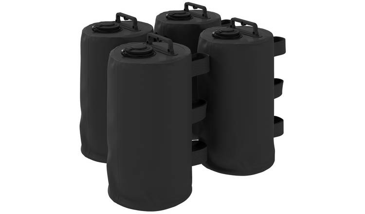 Outsunny Set of 4 Gazebo Weights Sand Bags - Black