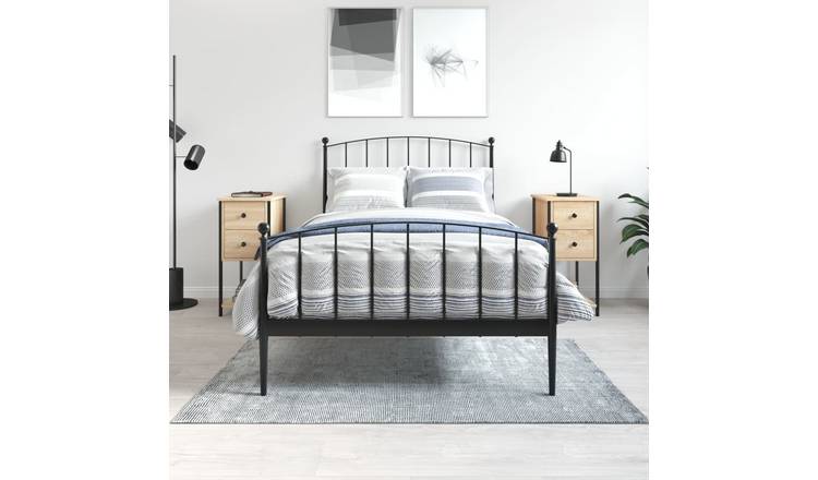 Walplus Pack of 2 Engineered Wood Bedside Cabinet - Light Oak - 32 x 42 x 70 cm