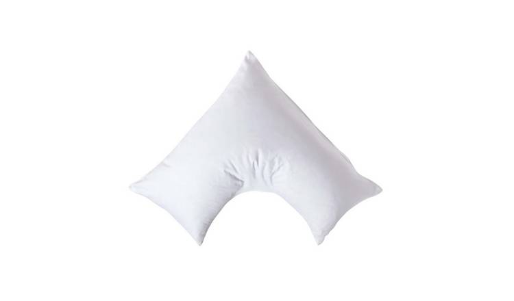Homescapes Organic Egyptian Cotton Sateen V Shaped Pillowcase - White