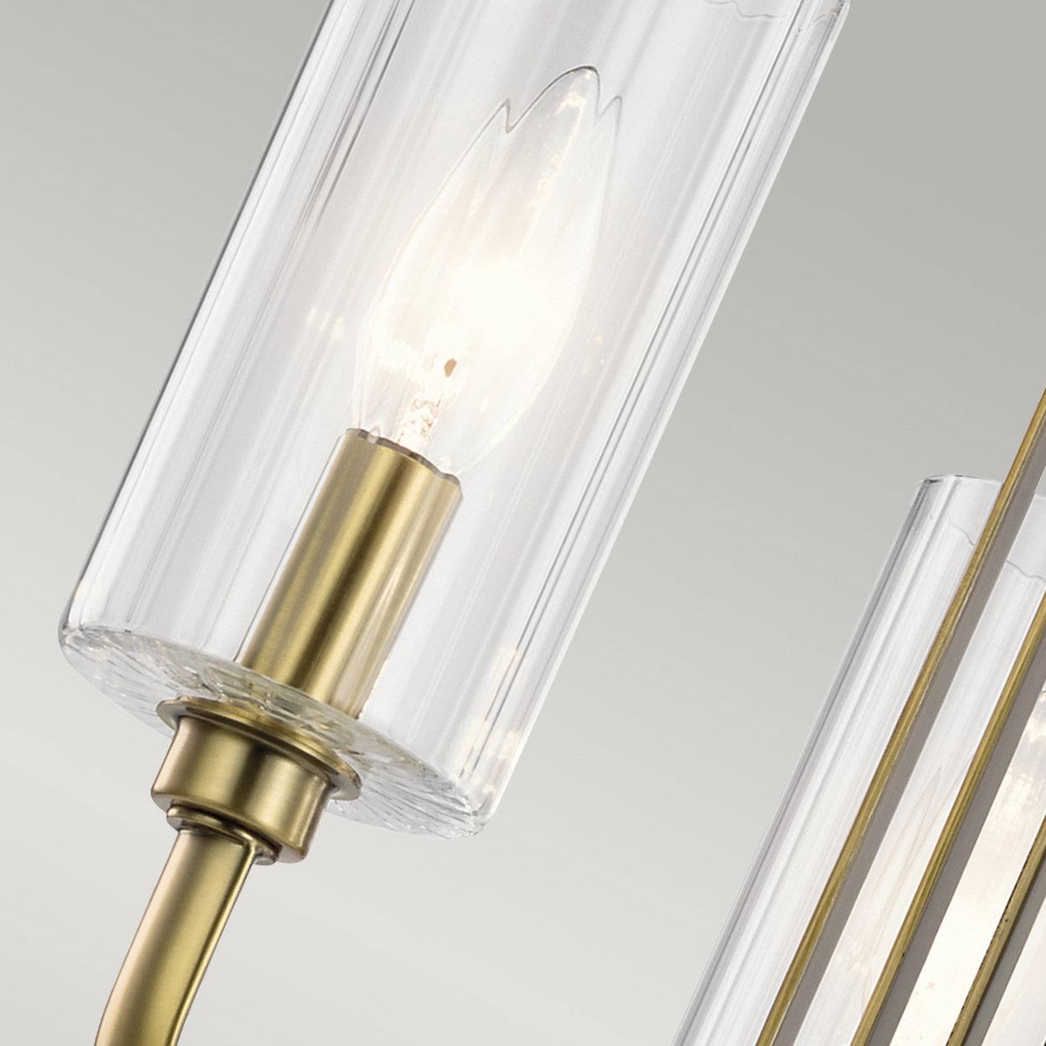Elstead Kichler 3 Arm Pendant Light - Brushed Natural Brass - Image 2