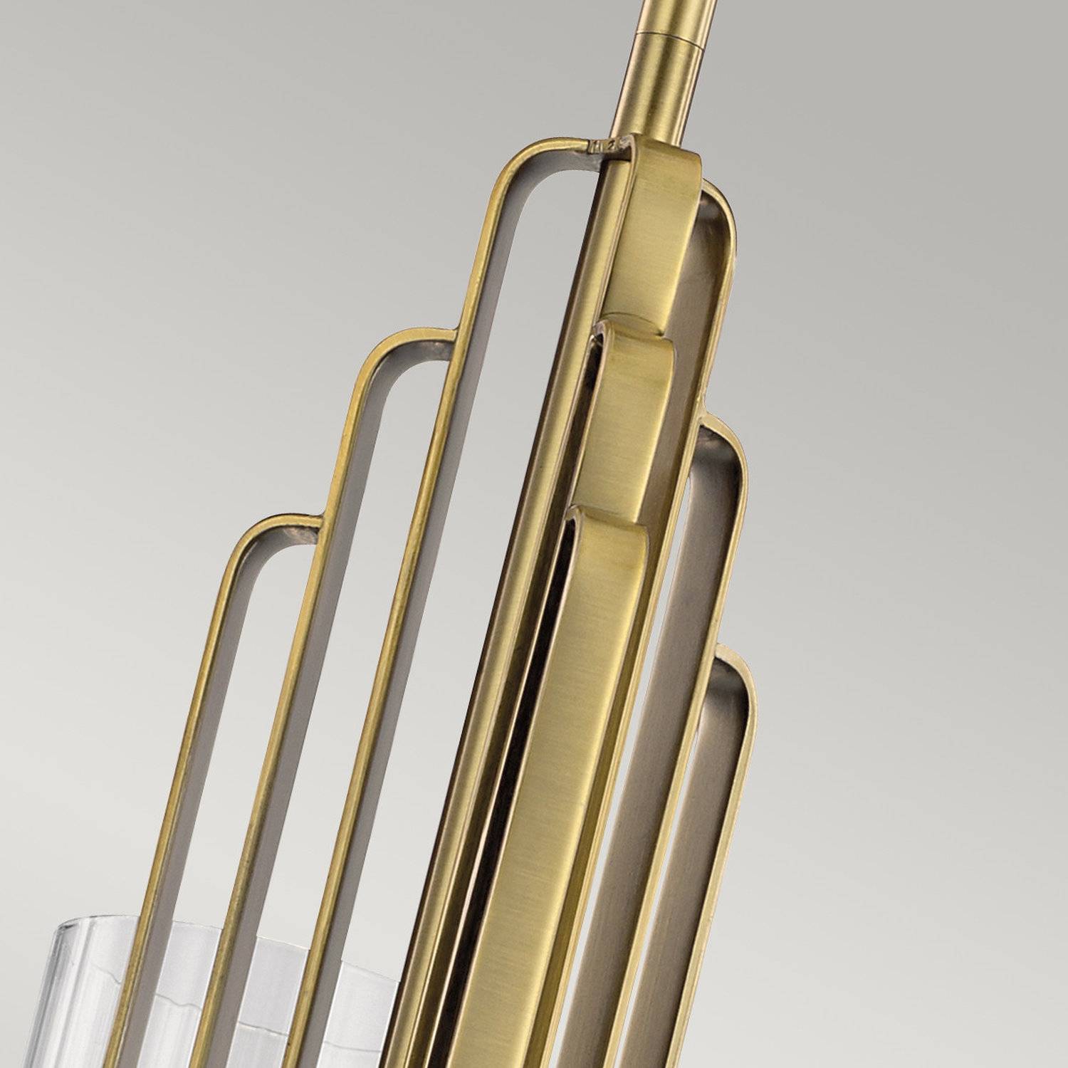 Elstead Kichler 3 Arm Pendant Light - Brushed Natural Brass - Image 3