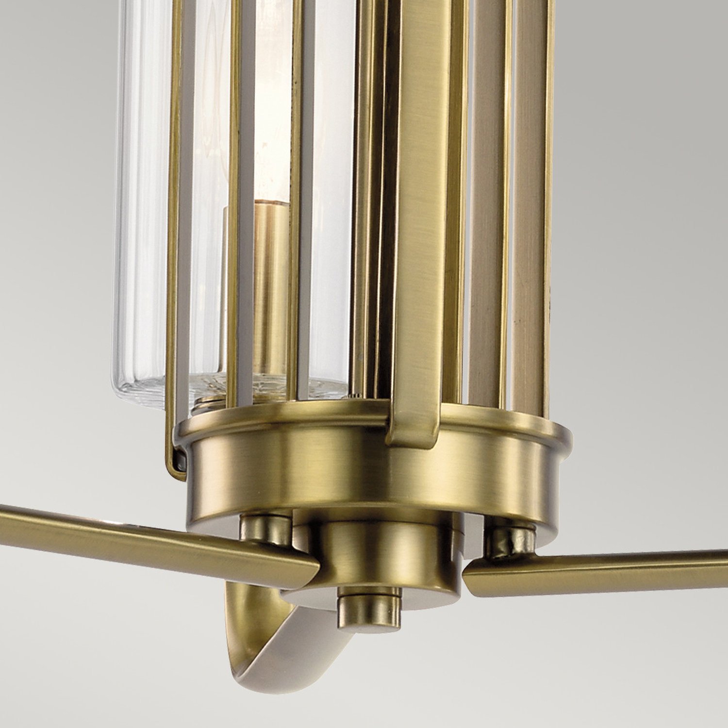 Elstead Kichler 3 Arm Pendant Light - Brushed Natural Brass - Image 4
