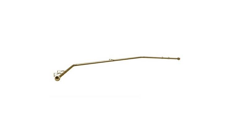 New Edge Blinds 19mm Antique Brass Ball End Eyelet Bay Pole Set - 400cm
