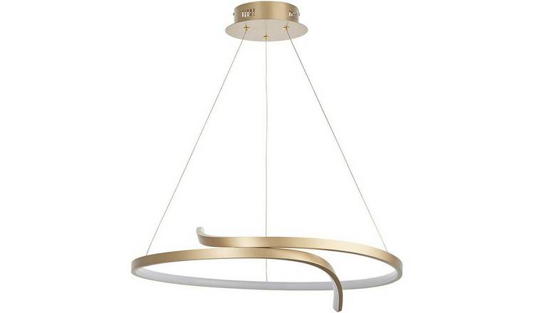 Loops Direct Rafe Steel and Aluminium LED Pendant - Brushed Gold