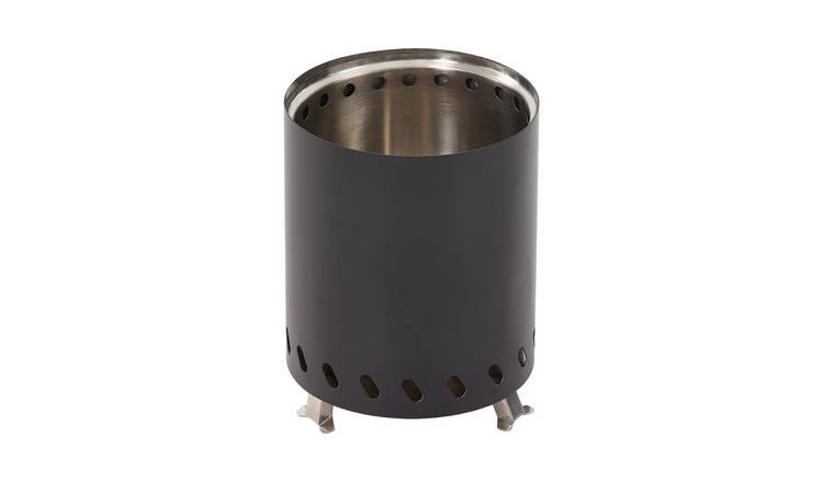 Living and Home Portable Stainless Steel Fire Pit - Black