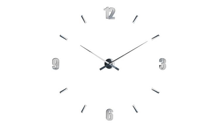Orsina Verdian DIY Mirrored Wall Clock - Silver