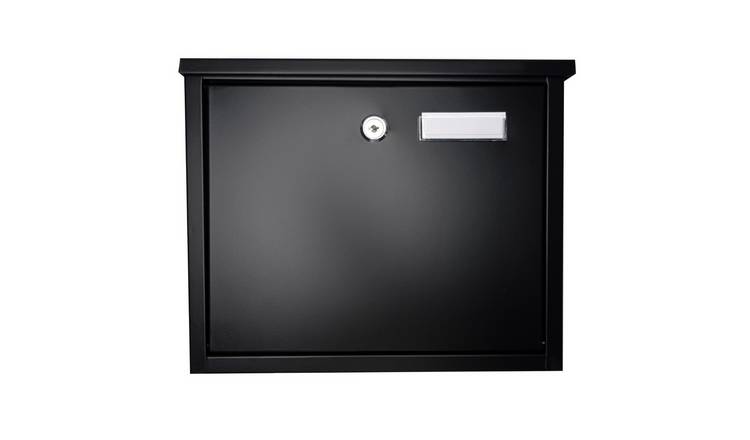 Furnished Top Loading Outdoor Post Box - Black