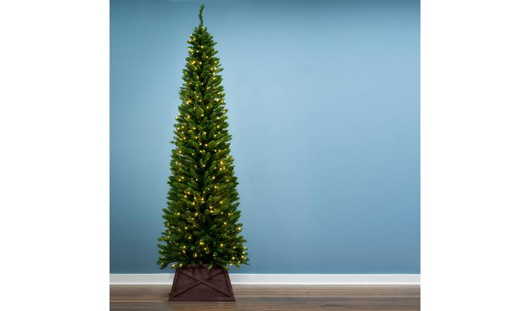 Christmas Tree World 4ft Pre-Lit Green Italian Pencilimo Christmas Tree