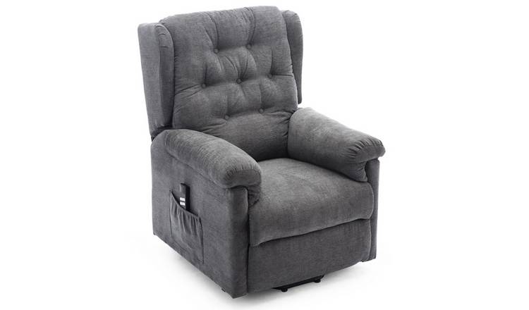 Furniture Online Barnsley Fabric Dual Motor Rise Recliner Chair - Charcoal
