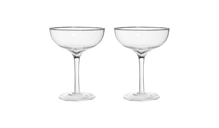 Orsina Mila Set of 2 Cocktail Glasses 300ml – Clear