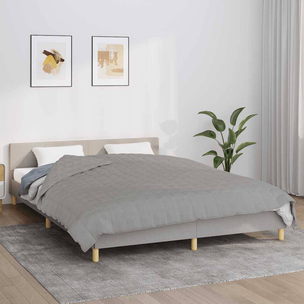 Walplus 15 kg Cotton Weighted Blanket - Grey - 220 x 235 cm - Image 1