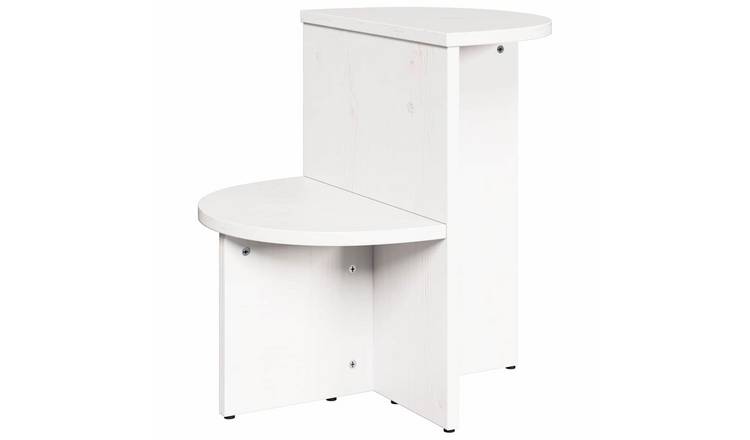 Walplus Solid Pine Wood Coffee Table - White - 50 x 40 x 50 cm