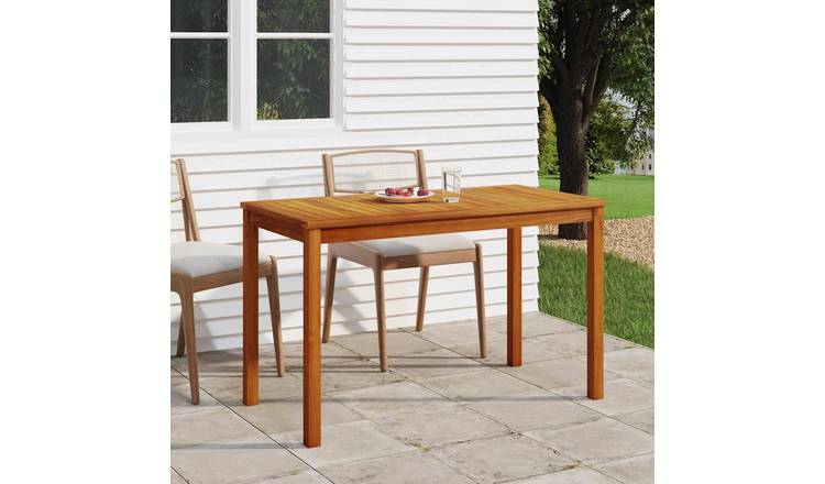 Walplus Solid Acacia Wood Garden Table - Brown - 110 x 55 x 67 cm
