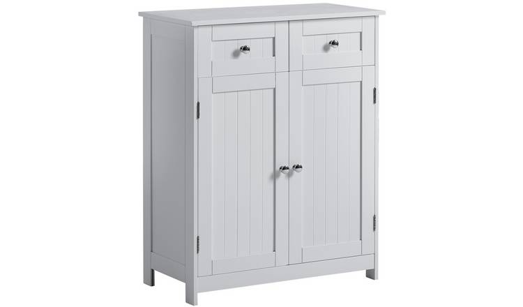 Bath Vida Priano 2 Drawer 2 Door Freestanding Cabinet - White