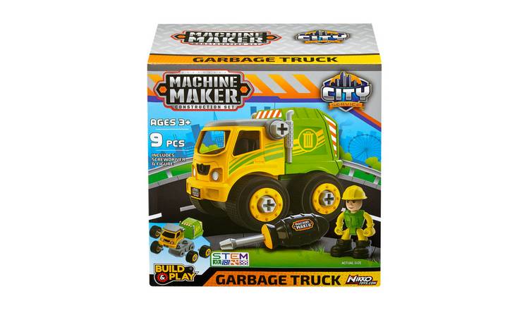 Nikko City Service Garbage Truck Rebuild Toy Vehicle