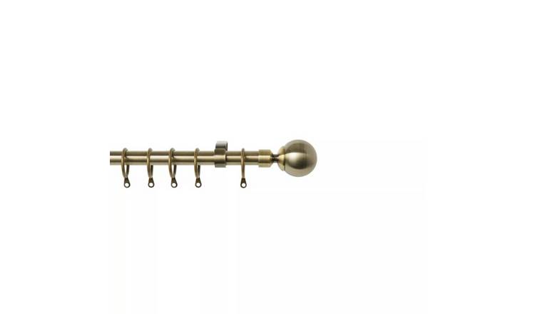 New Edge Blinds 16-19mm Brass Extendable Ball Curtain Pole - 170cm - 300cm