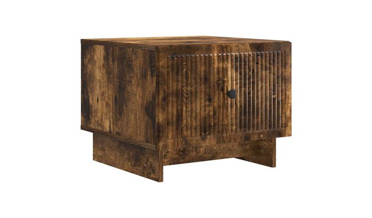 Walplus Engineered Wood Coffee Table - Smoked Oak - 49 x 50 x 40 cm