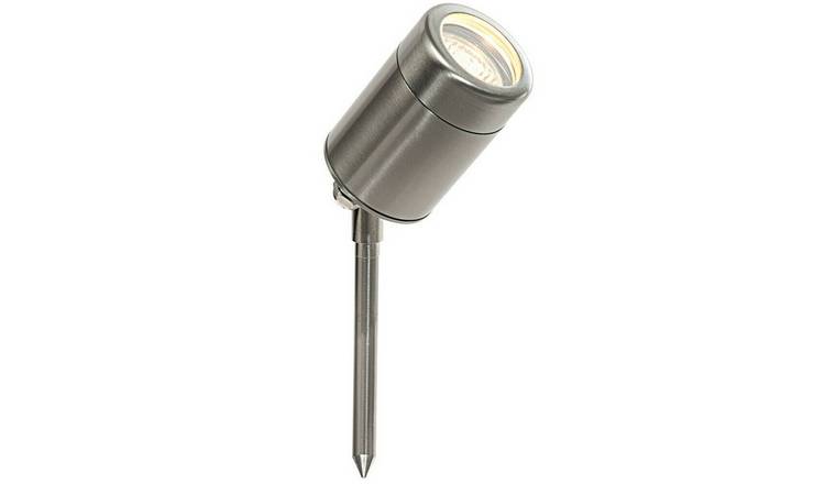 Loops Direct 6.3cm 316L Outdoor Ground Spike Lamp - Brushed Stainless