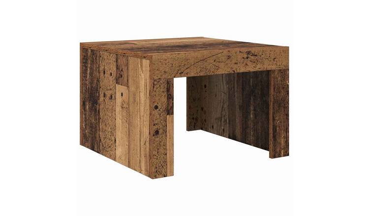 Walplus Engineered Wood Coffee Table - Dark Wood - 50 x 50 x 35 cm