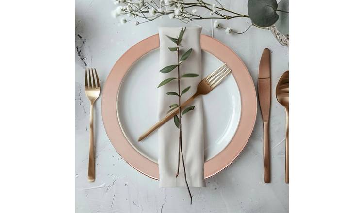 Orsina Dia Metal Charger Plate - Rose Gold