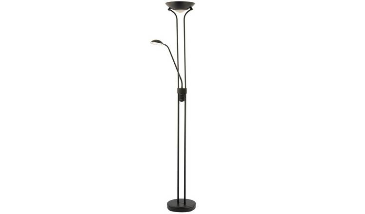 Happy Homewares Black LED Mother and Child in Matte Black Floor Lamp - 25cm