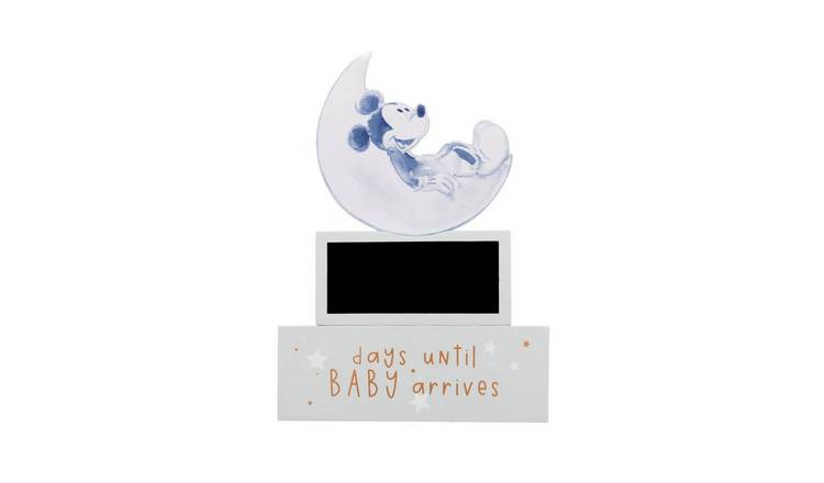 Disney Mickey Countdown to Baby's Arrival Mantel Plaque - Blue
