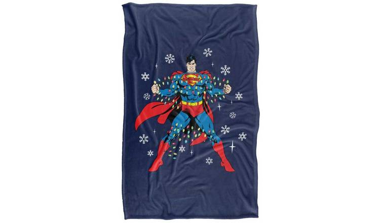 Superman Christmas Lights Soft Touch Blanket - 147cm x 91cm