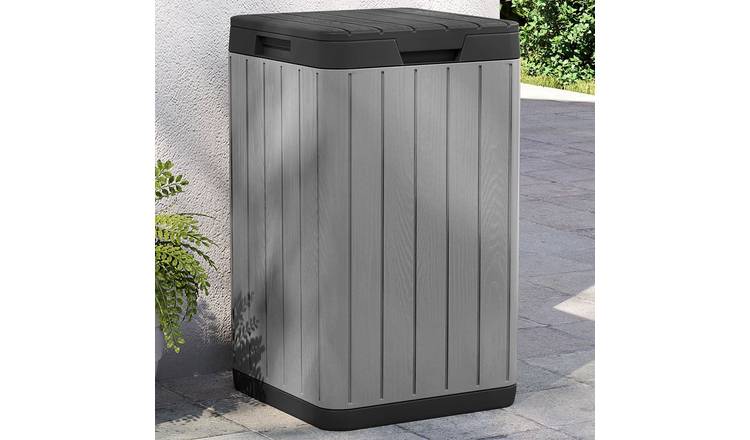 Walplus Polypropylene Outdoor Garbage Bin PP - Grey - 38x38x65 cm