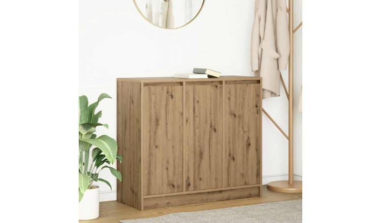 Walplus Engineered Wood Sideboard - Oak - 85 x 34 x 76 cm