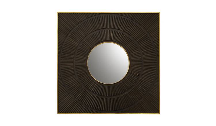 Orsina Sadri Mango Wood Wall Mirror – Brown