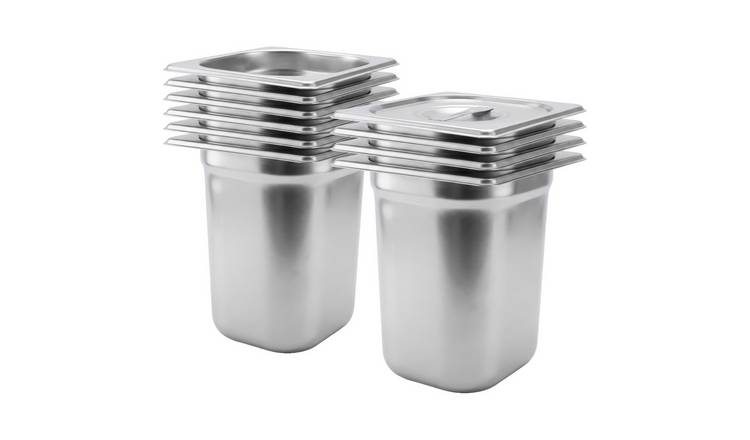 Argon Tableware Gastronorm Containers with Lids 1/6 - 3L - Set of 10