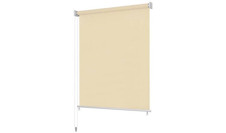 Walplus HDPE Roller Blind - Cream - 120 x 140 cm
