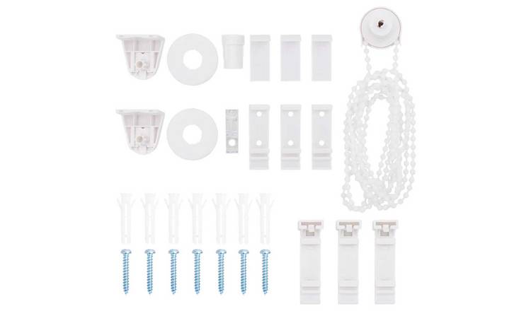 Walplus Pack of 30 PVC Roller Blind Fittings - White