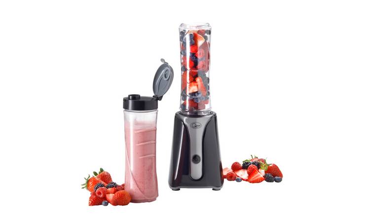 Quest Personal Blender  With  2 x 600ml Bottles -  Black & Grey