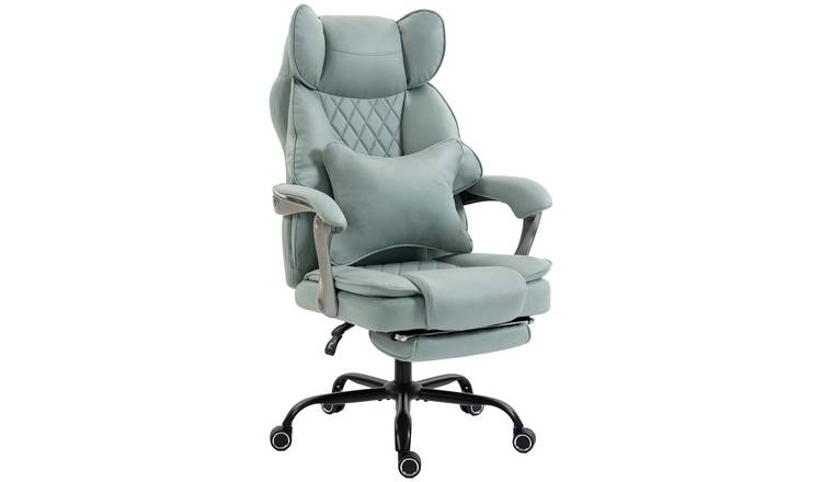 HOMCOM 180kg Big and Tall Leathaire Desk Chair - Blue