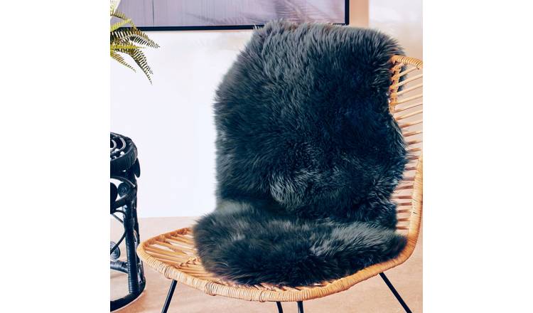 Orsina Gunmetal Bosie Sheepskin Rug - 60 x 90cm