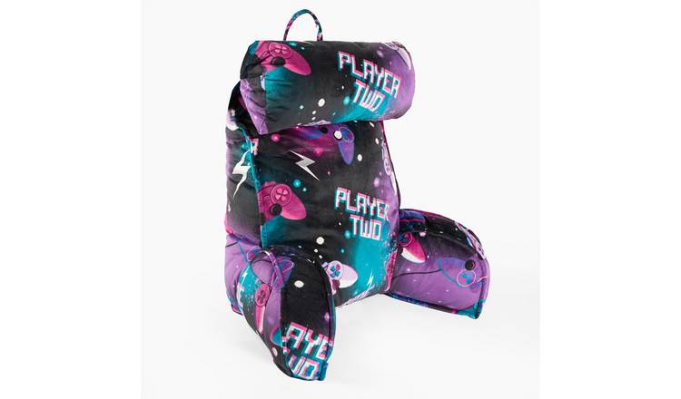 OHS Gaming Cuddle Cushion with Headrest - Neon