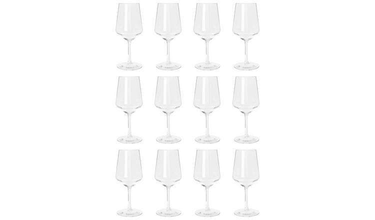 Argon Tableware Reusable Plastic Wine Glasses -  Pack of 12