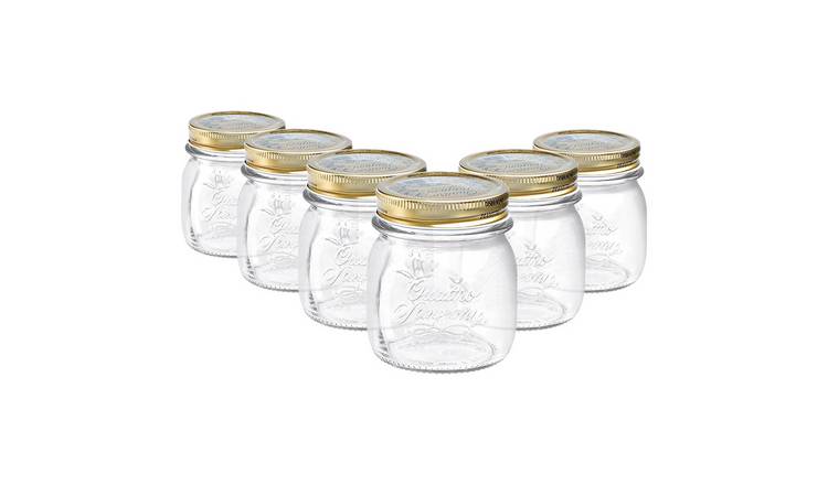 Bormioli Rocco Quattro Stagioni Glass Storage Jars - Pack of 6